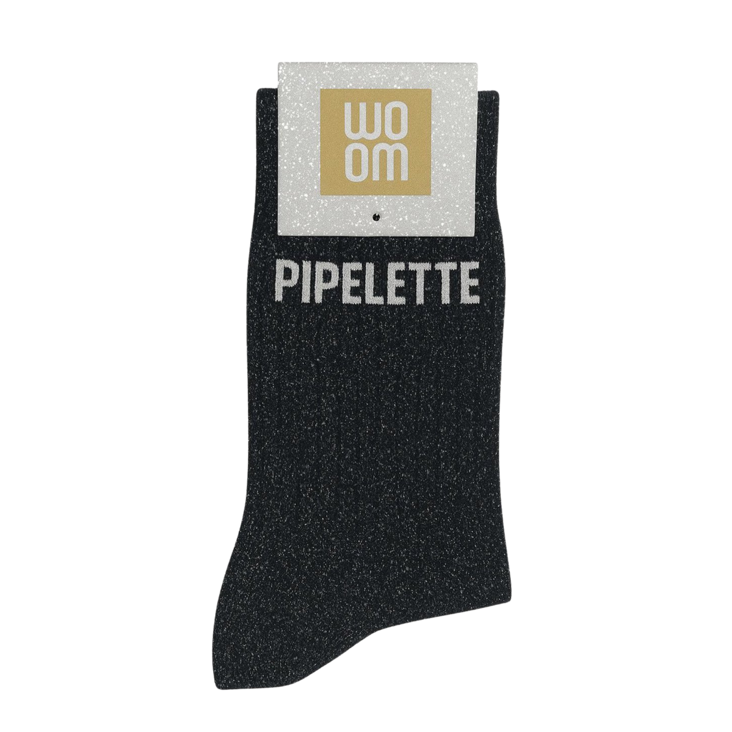 Chaussettes à paillettes "Pipelette" Noir - Woom