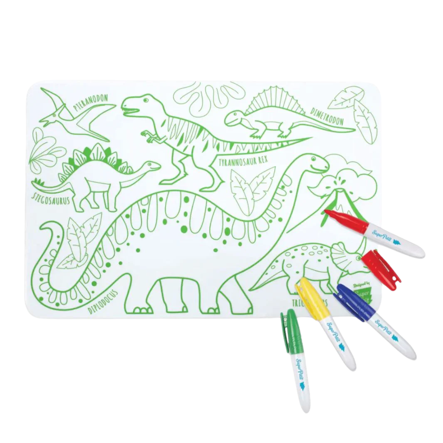 Set en silicone a colorier - Dinosaures - Superpetit