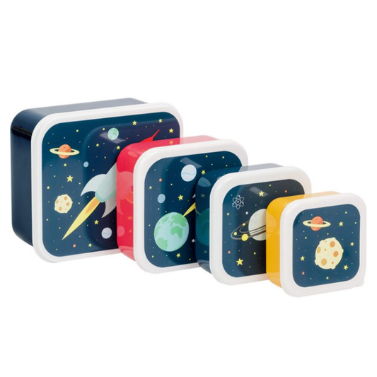 Lot de 4 boîtes à goûter Espace - A little lovely company