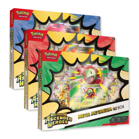 Pokémon – Coffret aléatoire – Méga-Méganium / Méga-Roitiflam / Méga-Aligatueur – en français