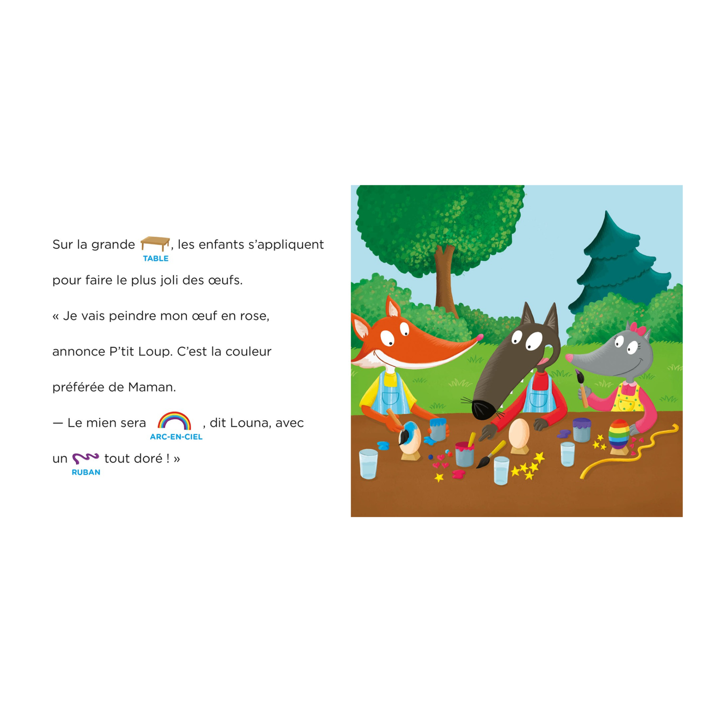 P'tit Loup et la chasse aux oeufs de Pâques