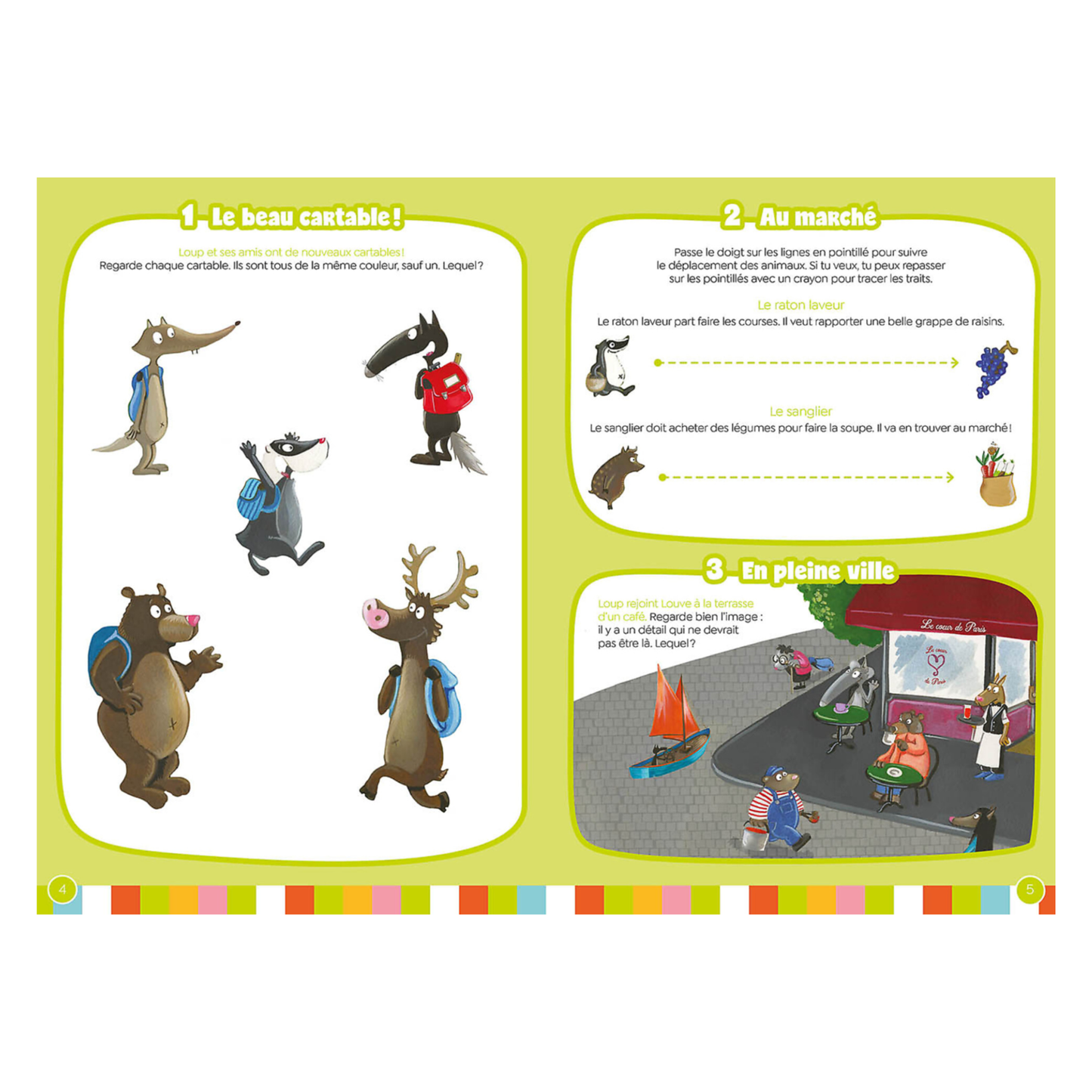 125 jeux avec Loup pour s'amuser en vacances - Avant l'école et vers la PS - Langage, graphisme, maths, découverte du monde - Auzou