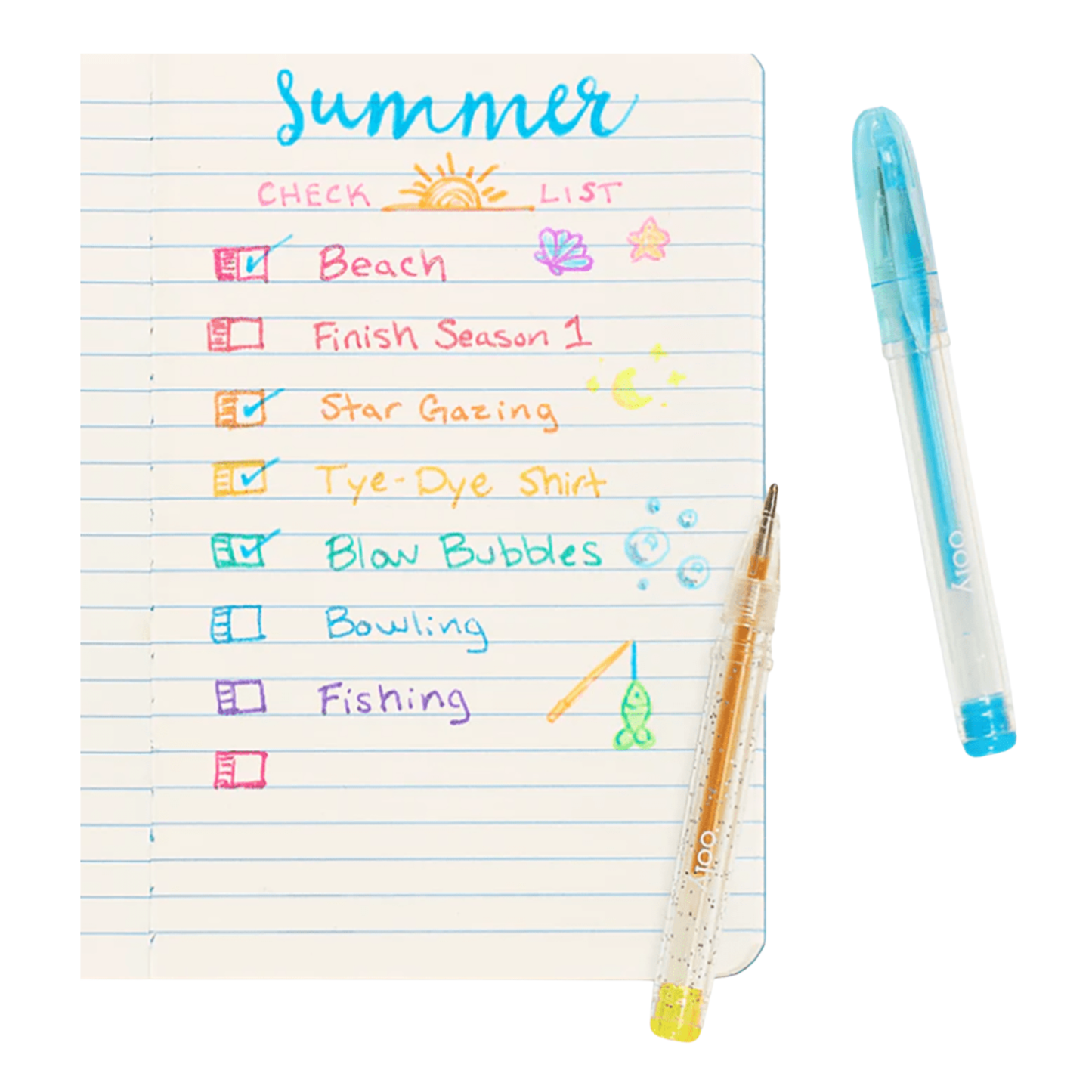 Set de 20 stylos gels - Odeurs de fruits - Ooly
