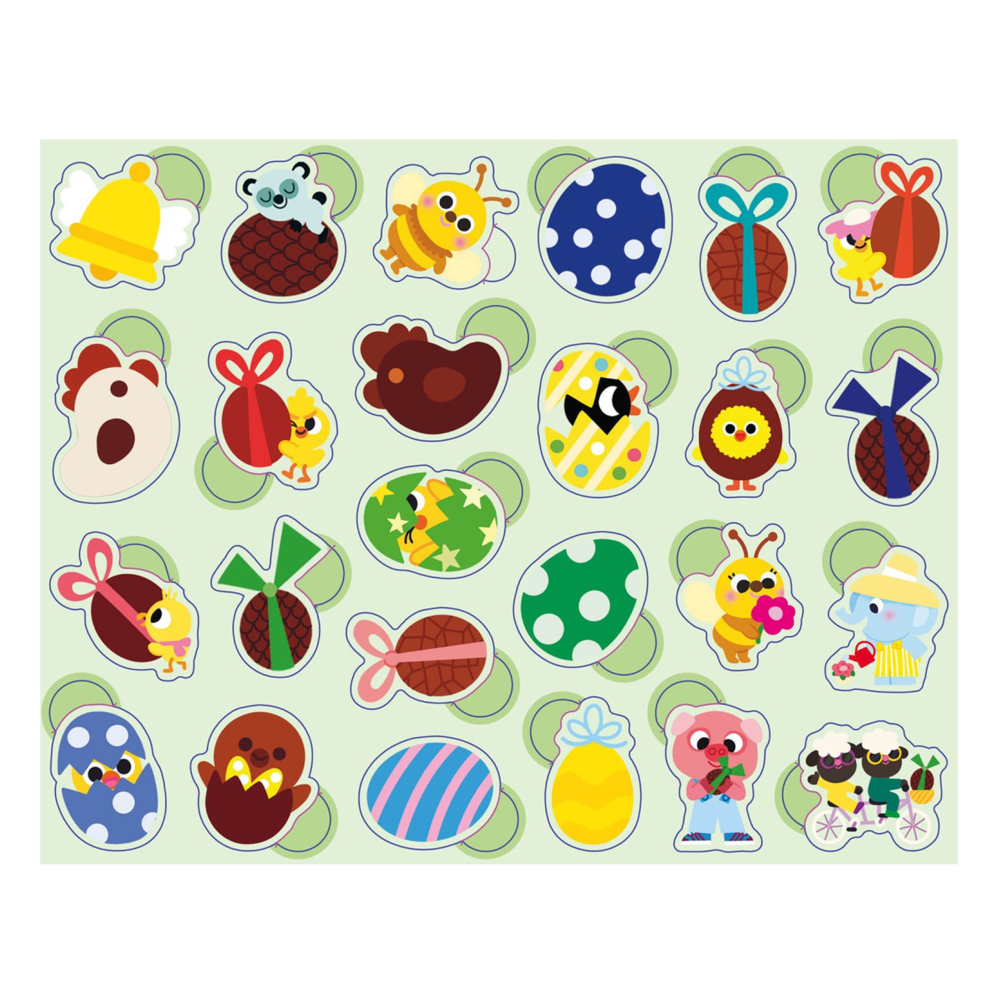 Boite de 300 gommettes métal - Pâques