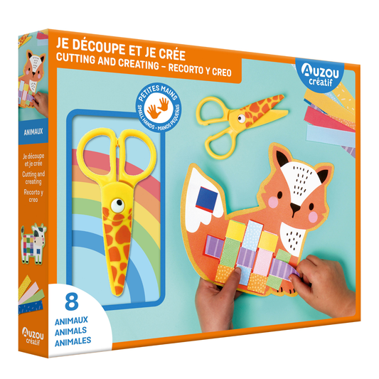 Je découpe et je crée : 8 animaux - Coffret DIY - Auzou
