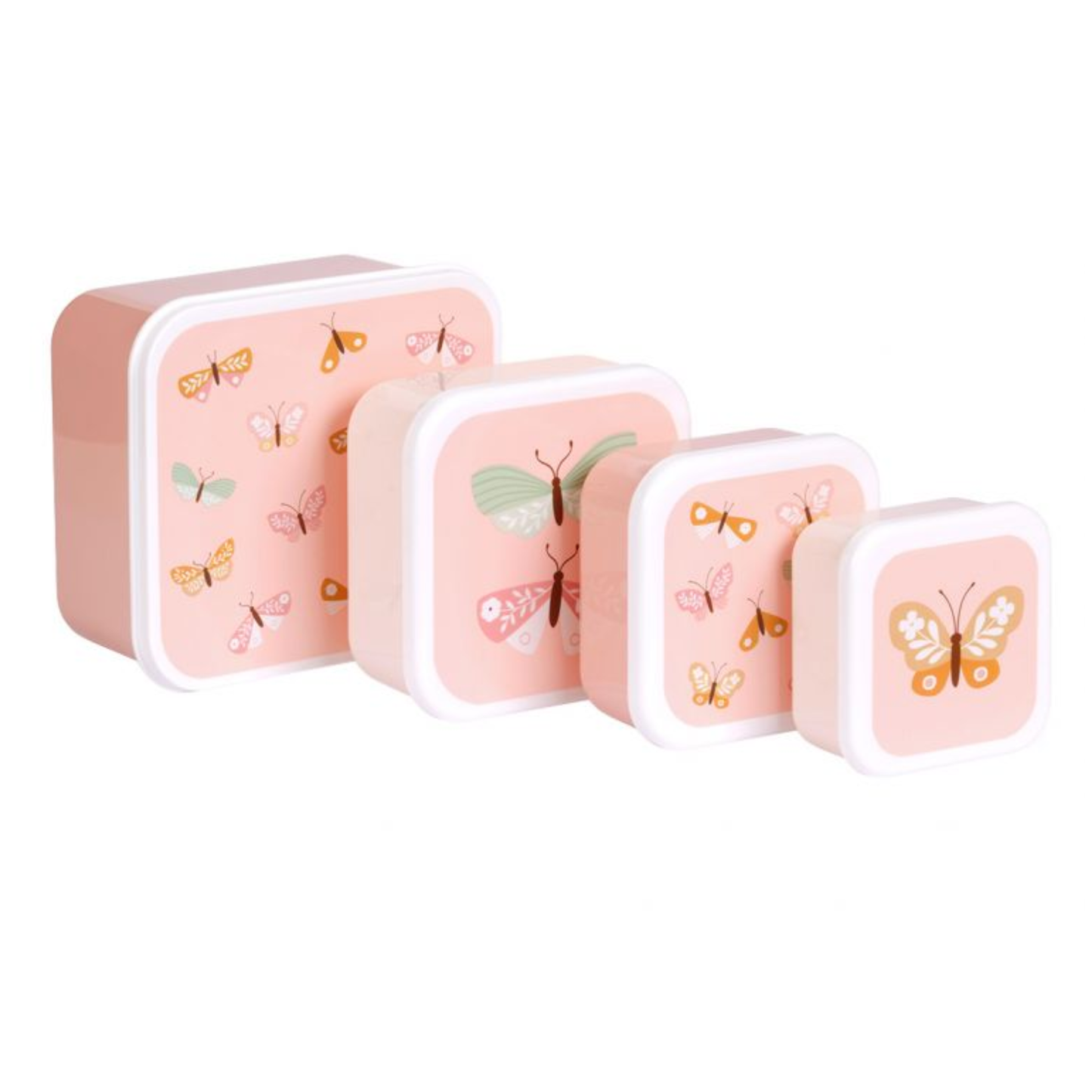 Lot de 4 boîtes à goûter Papillons - A little lovely company