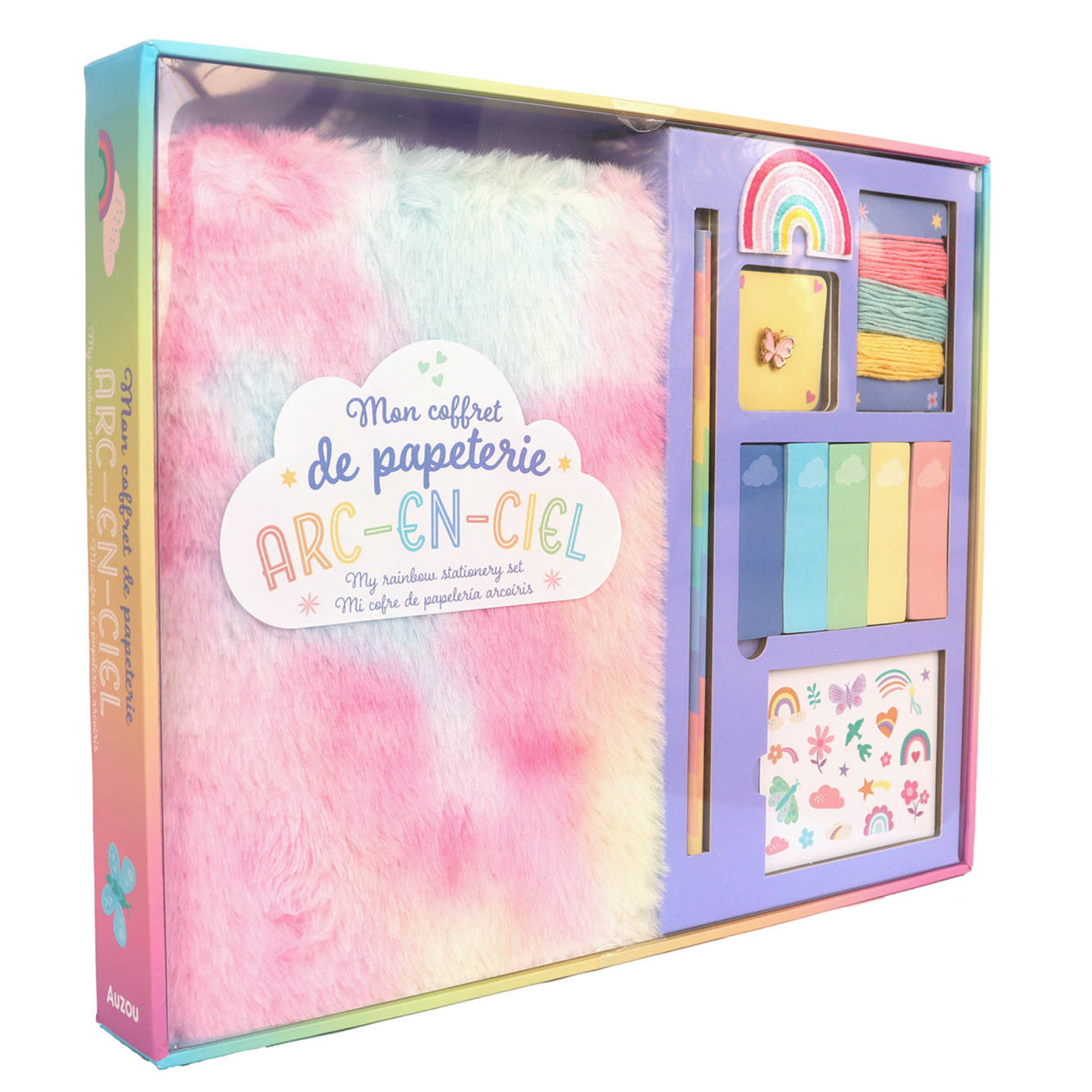 Mon coffret papeterie arc-en-ciel - Auzou