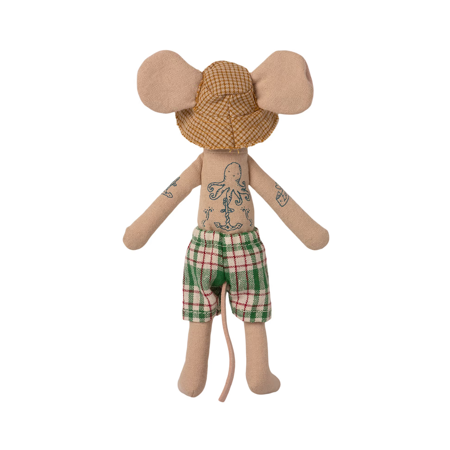 Souris Papa avec cabine de plage