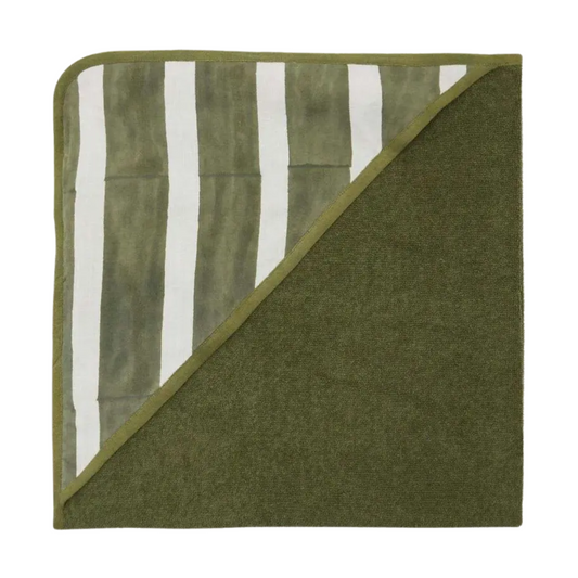 Cape de Bain Cafi - Rayures vertes - Apaches