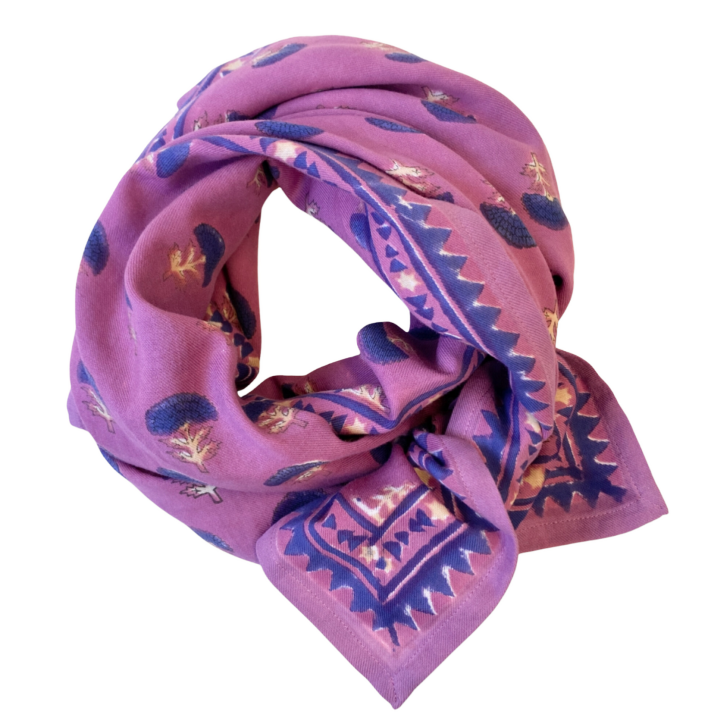 Grand Foulard Latika - Florets Fuchsia - Apaches