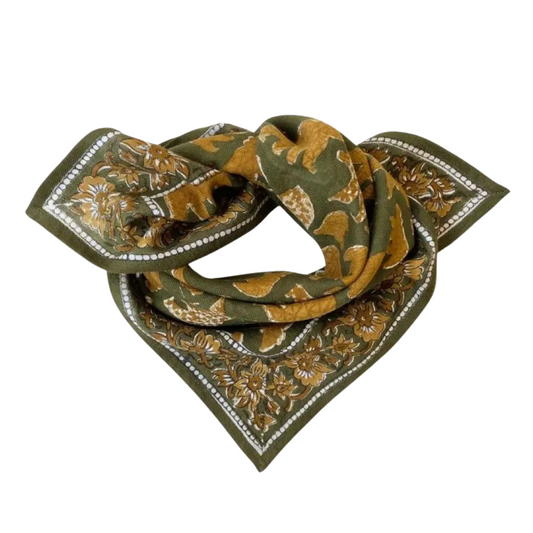 Petit Foulard Manika - Ours kaki - Apaches
