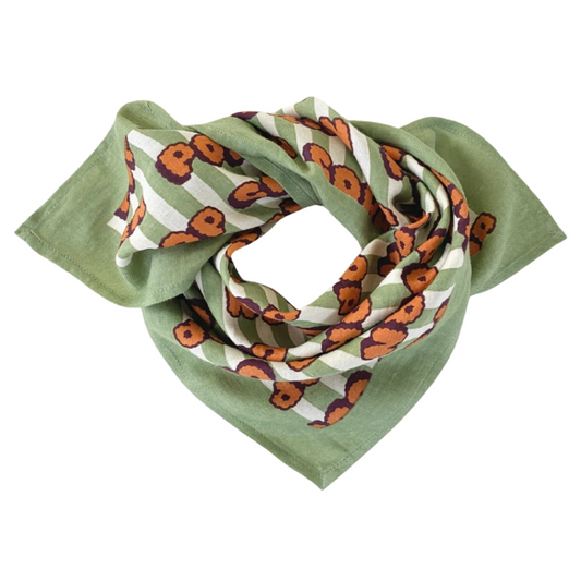 Petit Foulard Manika - Pop Corn Olive - Apaches