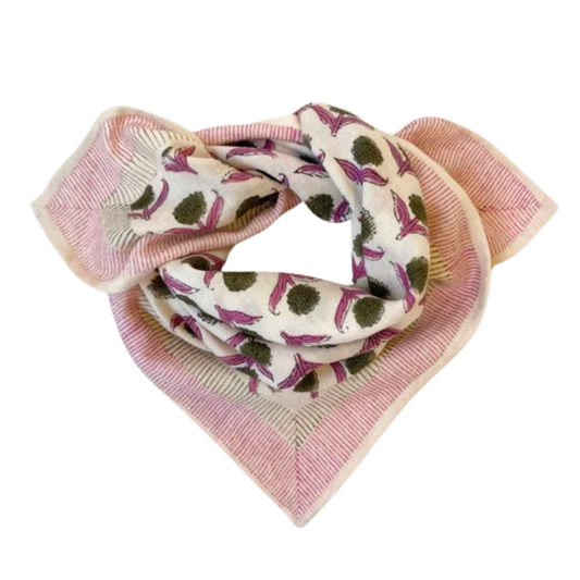 Petit Foulard Manika - Lotus Kaki - Apaches