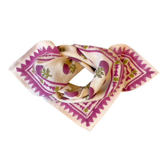 Petit Foulard Manika - Florets Macadamia - Apaches