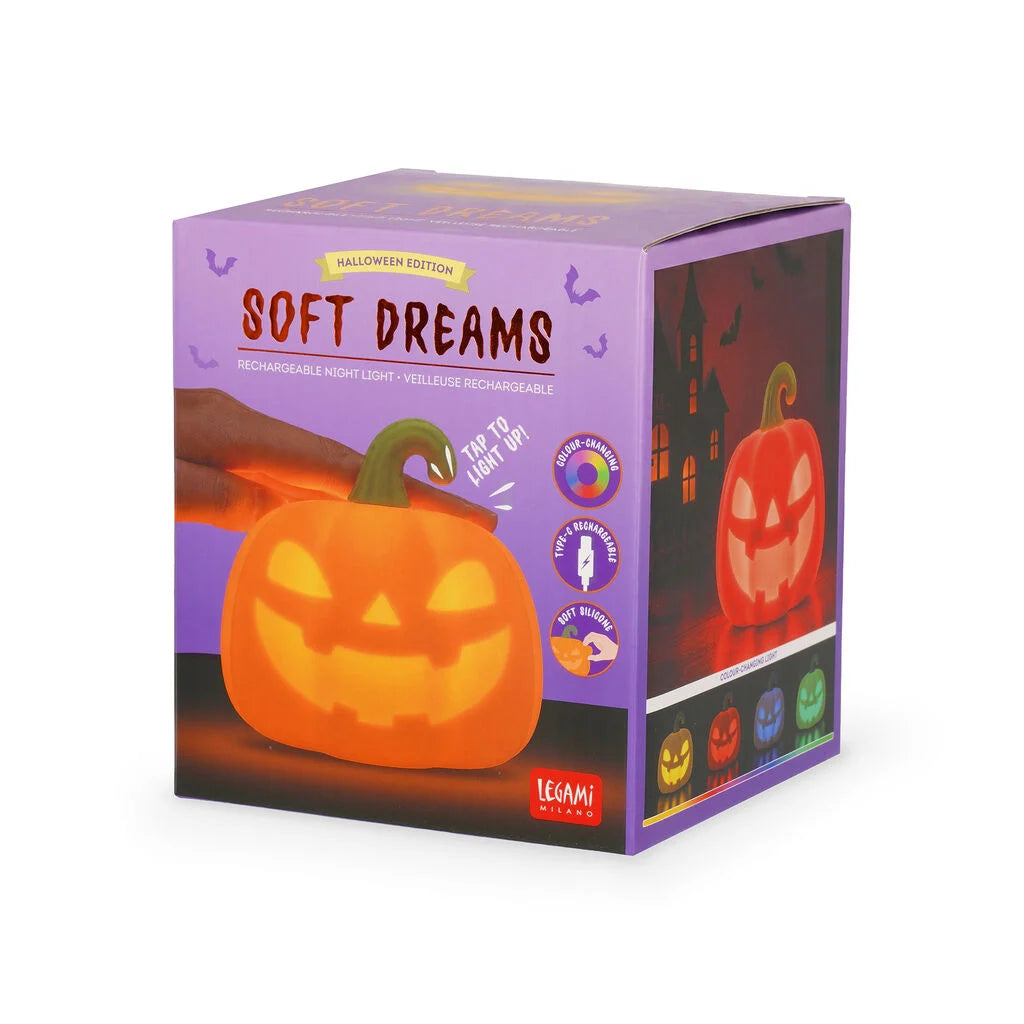 Legami - Lumière LED Rechargeable Soft Dreams - Citrouille - Halloween